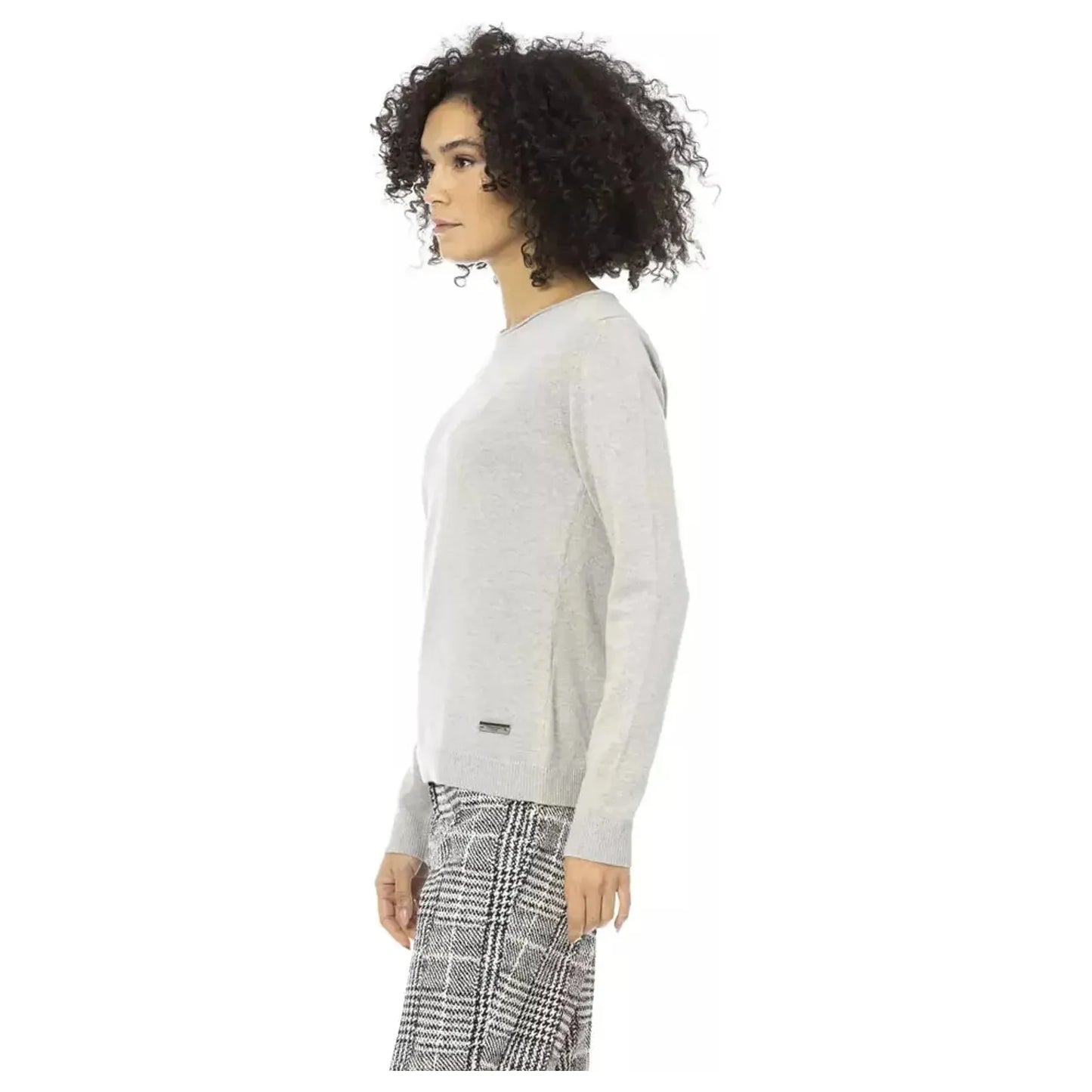 Baldinini Trend Elegant Crew Neck Monogram Sweater gray-wool-sweater-4 product-22335-1654695497-24-0f238d87-b50.webp
