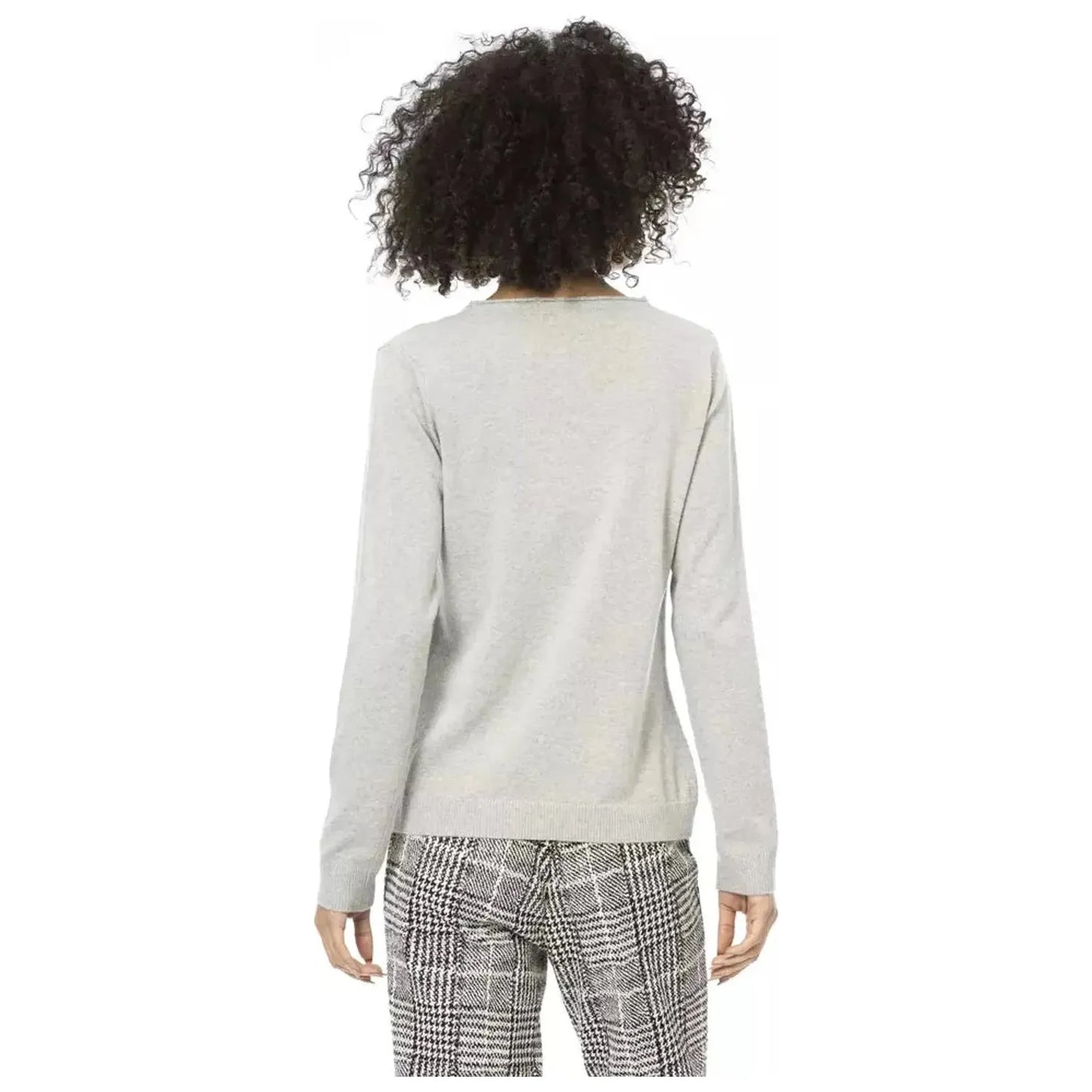 Baldinini Trend Elegant Crew Neck Monogram Sweater gray-wool-sweater-4 product-22335-1724952633-23-681e48ca-f14.webp