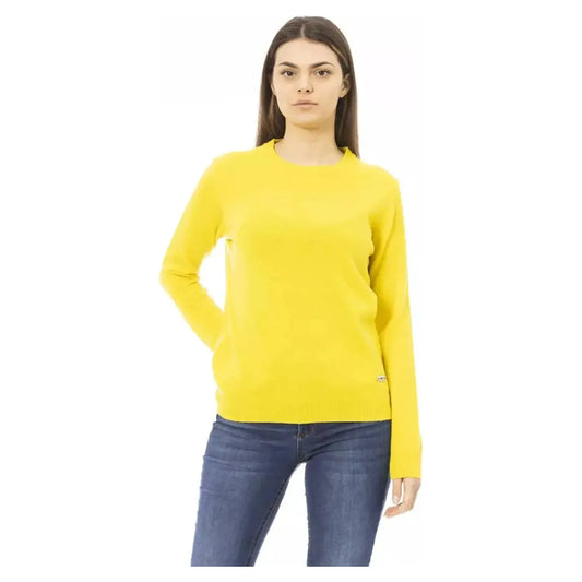 Baldinini Trend Chic Wool-Cashmere Crewneck Sweater in Yellow yellow-wool-sweater product-22514-226381014-25-2d2f5b63-b5e.webp