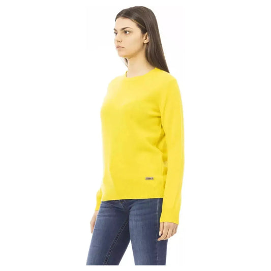 Baldinini Trend Chic Wool-Cashmere Crewneck Sweater in Yellow yellow-wool-sweater product-22514-551448016-22-814e059c-629.webp