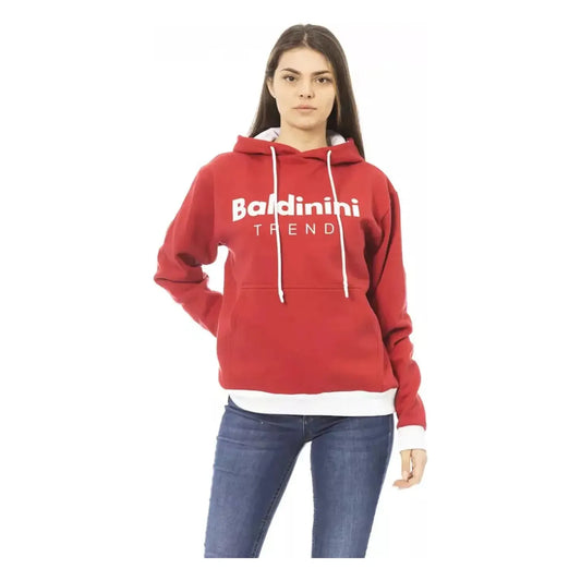 Baldinini Trend Chic Red Cotton Hoodie with Front Logo red-cotton-sweater-2 product-22522-1384155789-27-bdbecaa7-04d.webp