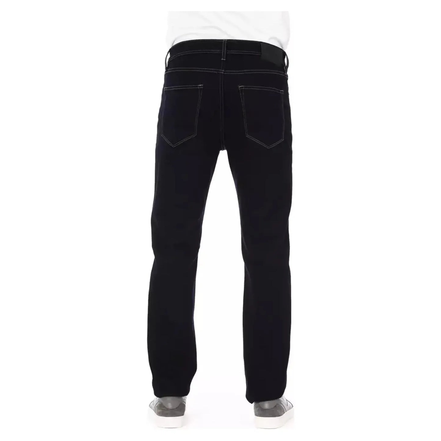 Baldinini Trend Trendy Contrast Stitch Regular Fit Men's Jeans blue-cotton-jeans-pant-86