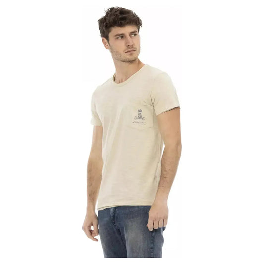 Trussardi Action Beige Chest Pocket Tee - Casual Elegance beige-cotton-t-shirt-20 product-22726-1147068683-24-8ab70f95-36c.webp