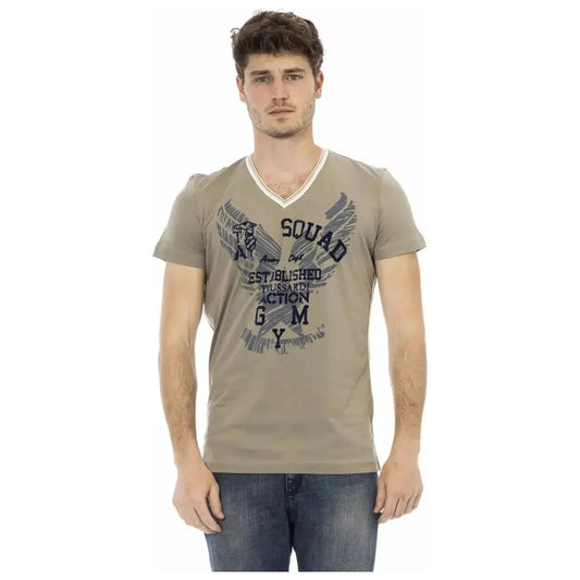 Trussardi ActionVivid Green V-Neck Tee with Front PrintMcRichard Designer Brands£59.00