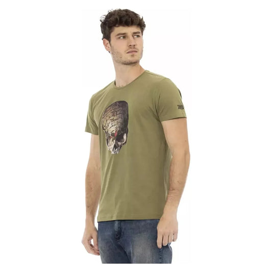 Trussardi Action Slim-Fit Green Tee with Front Print green-cotton-t-shirt-54