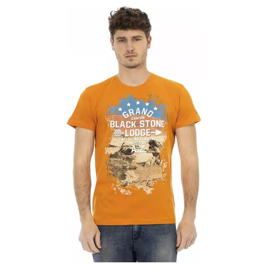 Trussardi Action Orange Short Sleeve Round Neck T-Shirt orange-cotton-t-shirt-11