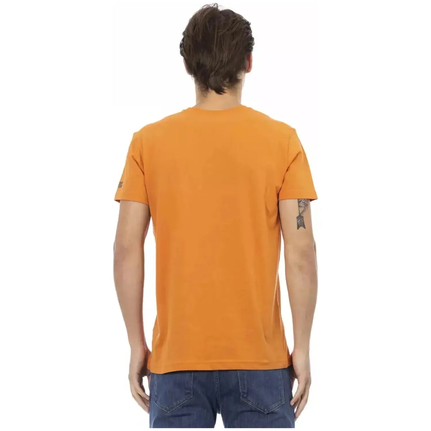 Trussardi ActionVibrant Orange V-Neck Tee with Sleek PrintMcRichard Designer Brands£59.00