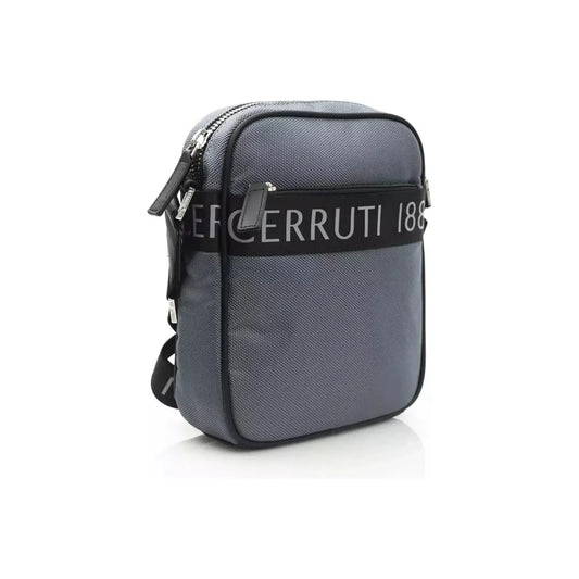 Cerruti 1881 Chic Gray Nylon-Leather Messenger Handbag gray-nylon-messenger-bag