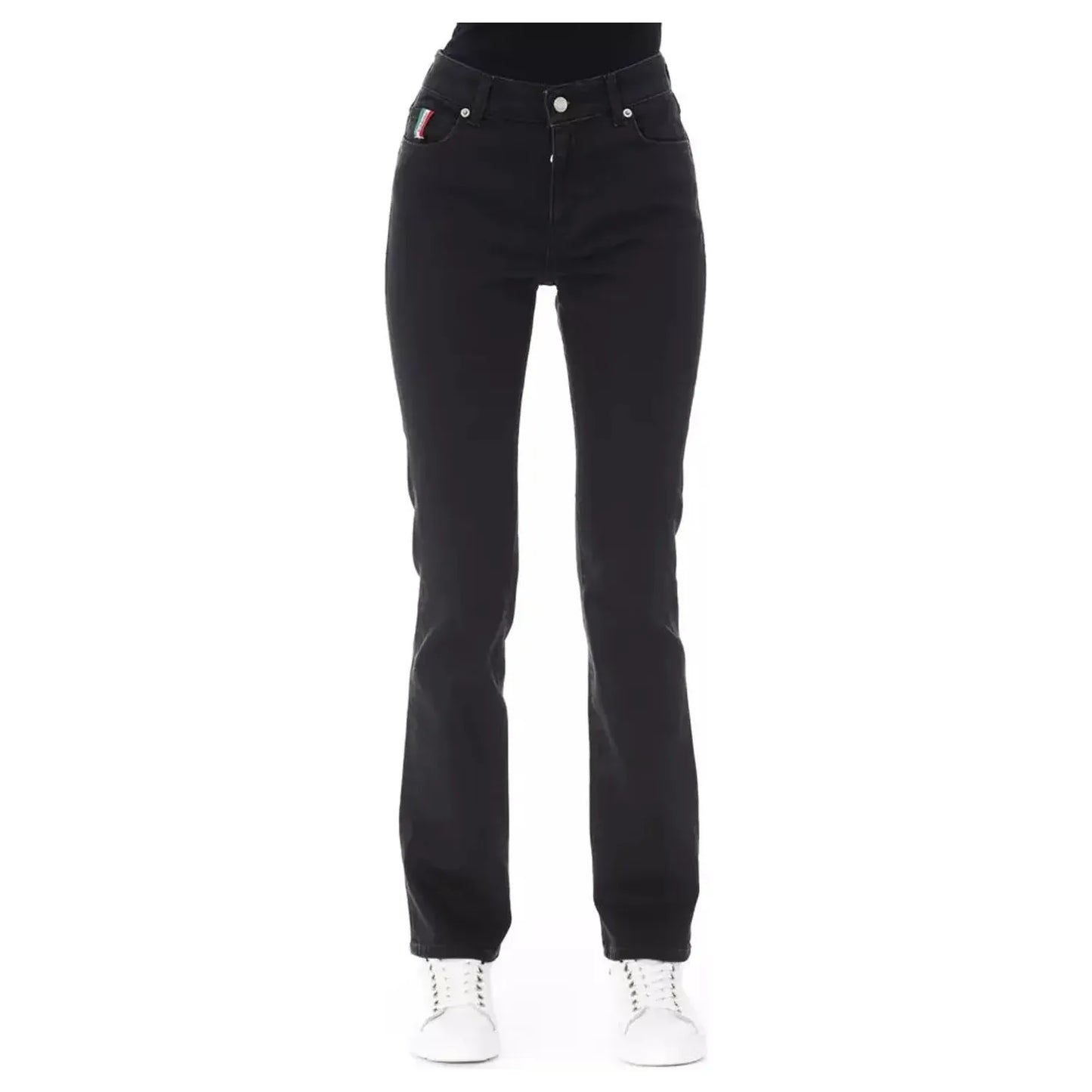 Baldinini Trend Elegant Black Cotton Stretch Jeans black-cotton-jeans-pant-12