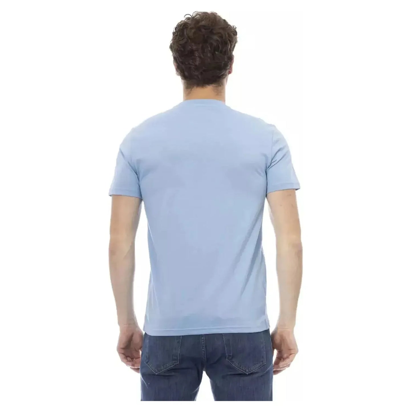 Baldinini Trend Elegant Light Blue Short Sleeve Tee light-blue-cotton-t-shirt-21