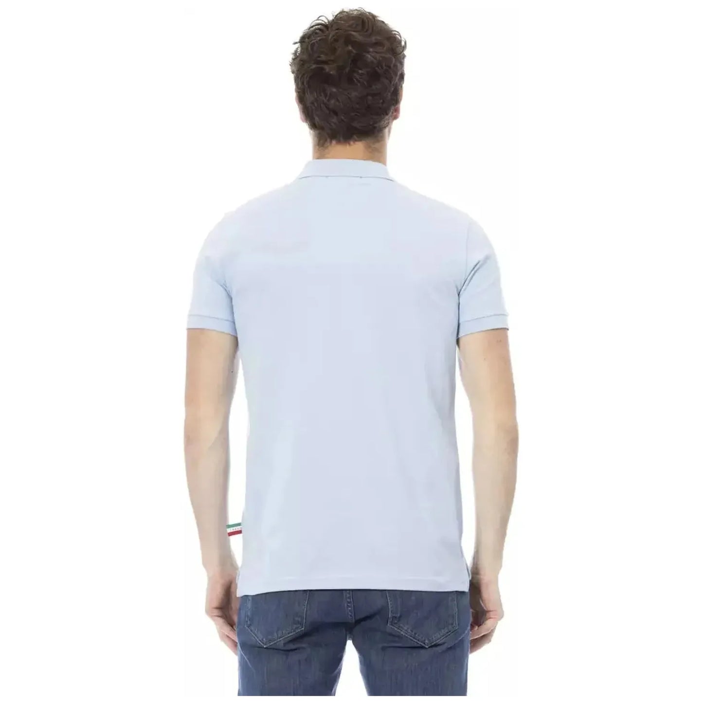 Baldinini Trend Elegant Light Blue Cotton Polo Shirt light-blue-cotton-polo-shirt-4
