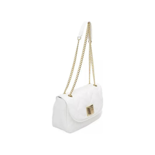 Baldinini Trend Elegant White Flap Shoulder Bag with Gold Accents white-polyethylene-shoulder-bag-5