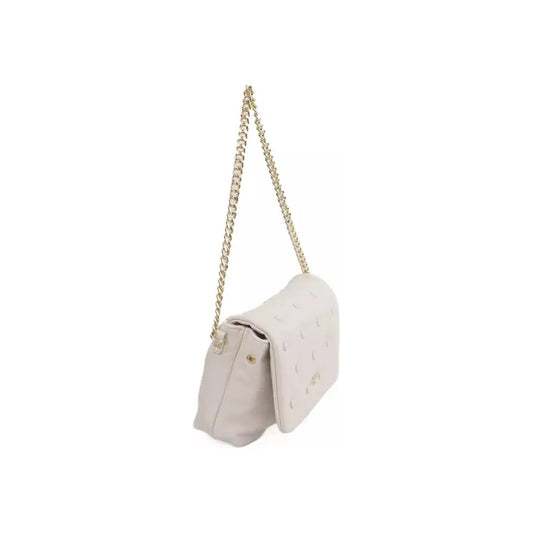 Baldinini Trend Elegant Beige Leather Shoulder Bag with Golden Accents beige-polyethylene-shoulder-bag-2 product-23258-1076479597-b1e88314-9ae.webp