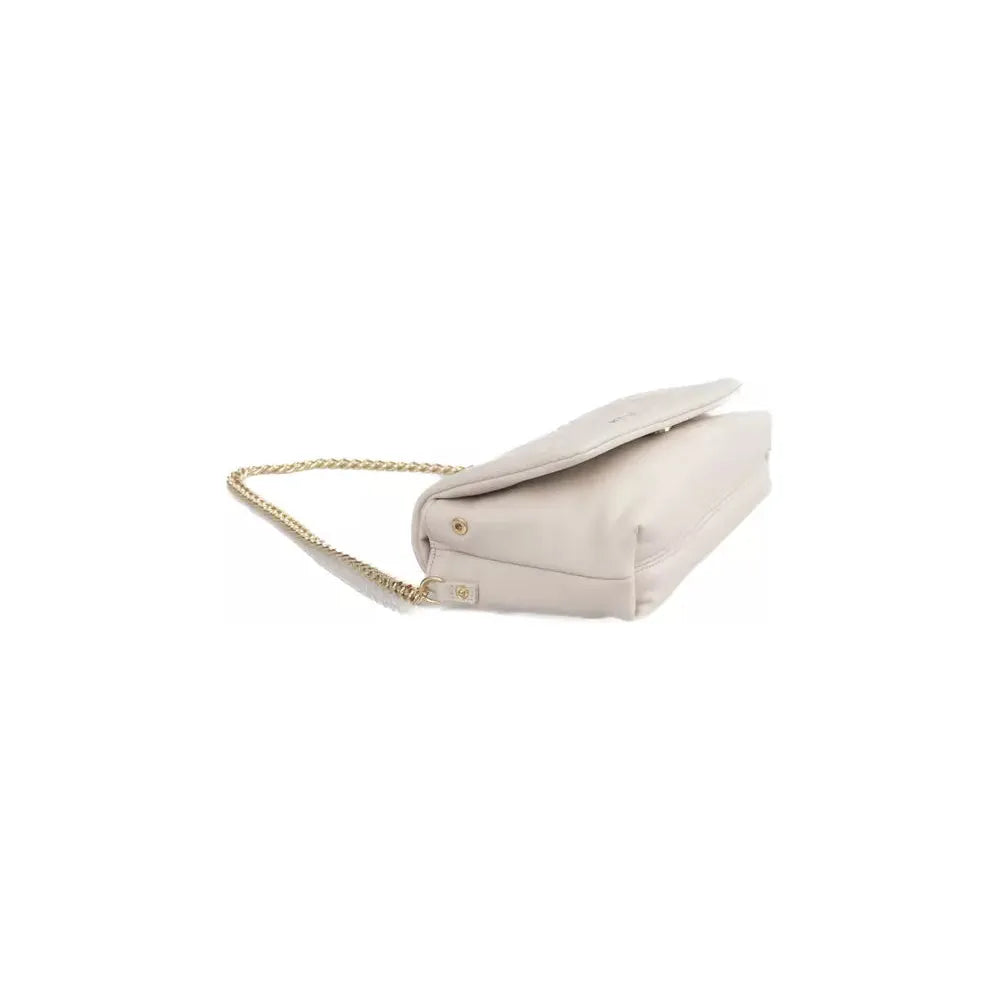 Baldinini Trend Elegant Beige Leather Shoulder Bag with Golden Accents beige-polyethylene-shoulder-bag-2 product-23258-1954970442-11b20027-4fb.webp