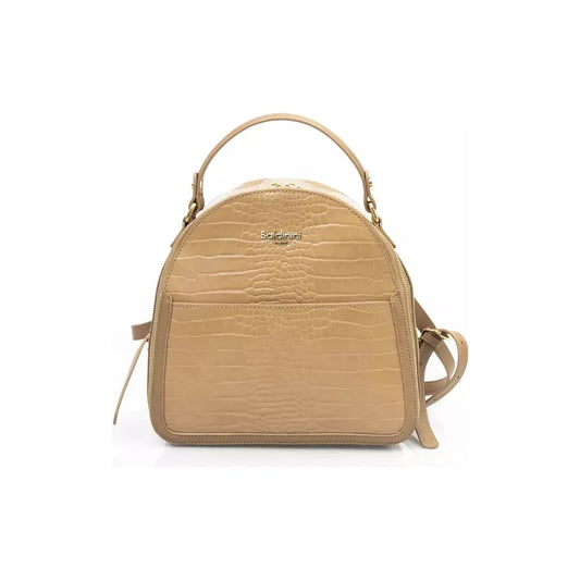 Baldinini Trend Elegant Beige Backpack with Golden Accents beige-polyethylene-handbag product-23266-1267675896-3ebf2382-dd2.webp