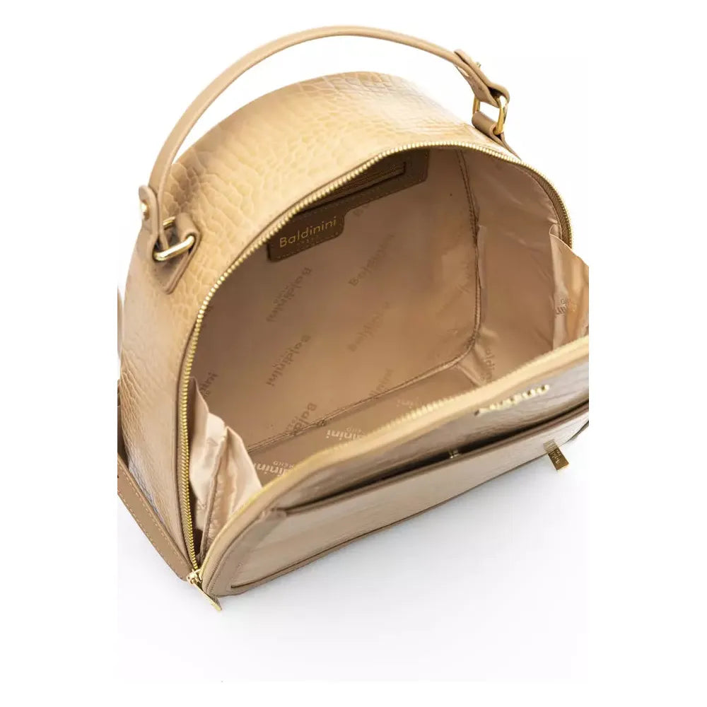 Baldinini Trend Elegant Beige Backpack with Golden Accents beige-polyethylene-handbag product-23266-2106251946-0c9b511e-9b6.webp