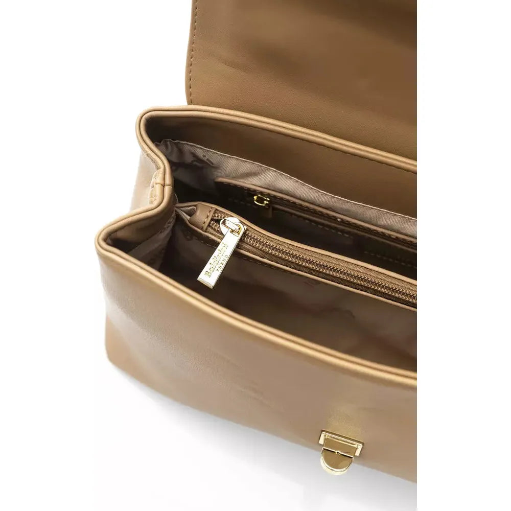 Baldinini Trend Chic Beige Shoulder Bag with Golden Accents beige-polyethylene-handbag-3 product-23276-1059133098-639af49d-feb.webp