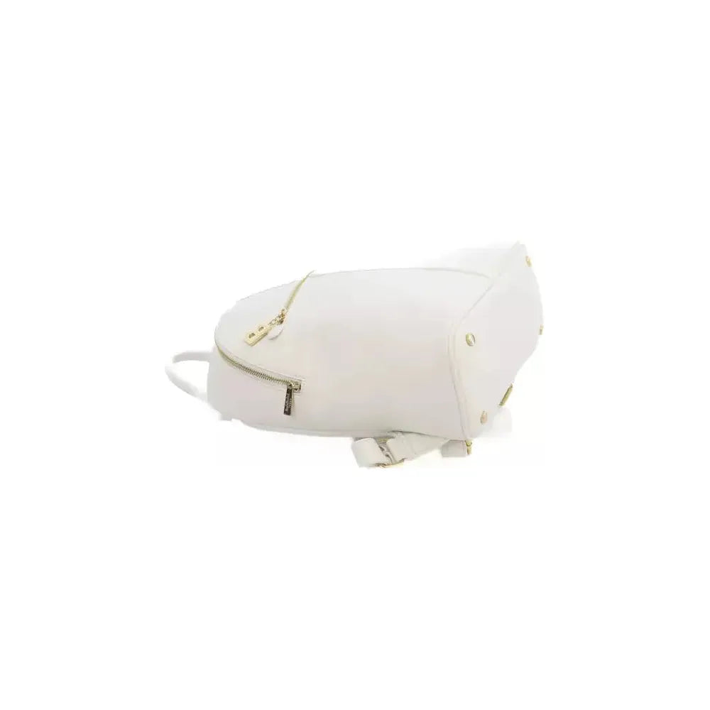 Baldinini Trend Chic White Backpack with Golden Accents white-polyethylene-backpack product-23289-1771209521-1e2f532a-f64.webp