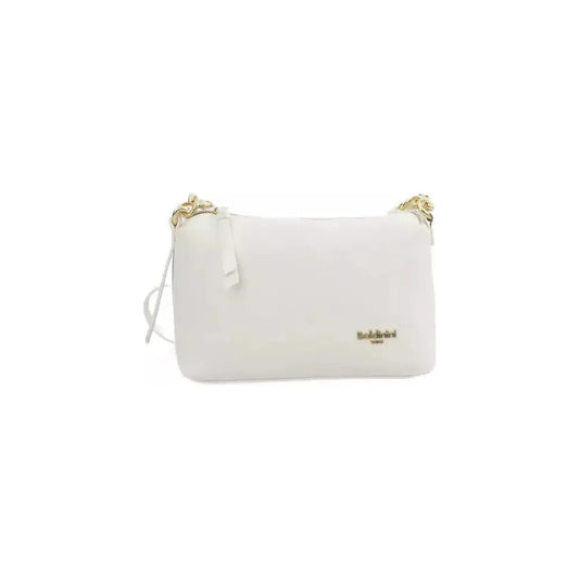 Baldinini Trend Elegant White Shoulder Bag with Golden Accents white-polyethylene-shoulder-bag-1