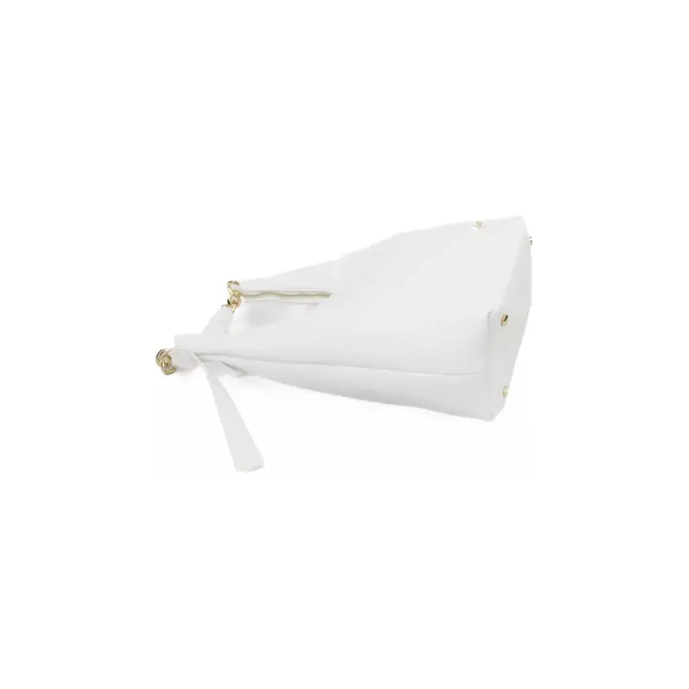 Baldinini Trend Chic White Shoulder Bag with Golden Accents white-polyethylene-shoulder-bag product-23318-1491401870-22351616-92d.webp
