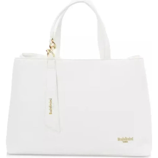 Baldinini Trend Elegant White Shoulder Bag with Golden Accents white-polyurethane-handbag-9 product-23326-309864856-a3307a2f-5e7.webp