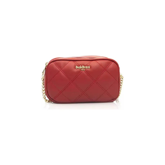 Baldinini Trend Elegant Red Shoulder Bag with Golden Accents red-polyethylene-shoulder-bag