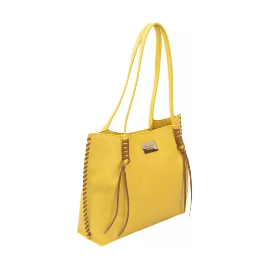Baldinini Trend Chic Yellow Handbag with Golden Accents yellow-polyuretane-handbag product-23366-1619392106-a1e4c580-202.webp
