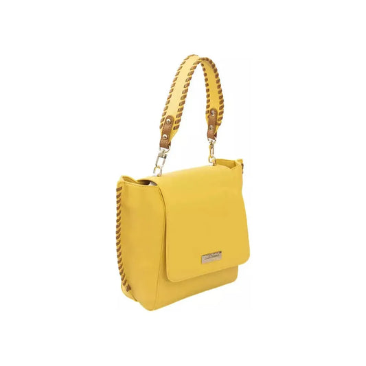 Baldinini Trend Elegant Yellow Shoulder Flap Bag with Golden Details yellow-polyuretane-crossbody-bag-2 product-23368-538643204-d50756b4-194.webp