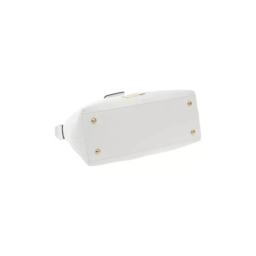 Baldinini Trend Chic White Flap Bag with Golden Accents white-polyuretane-handbag product-23379-1389005455-11078030-5f7.webp
