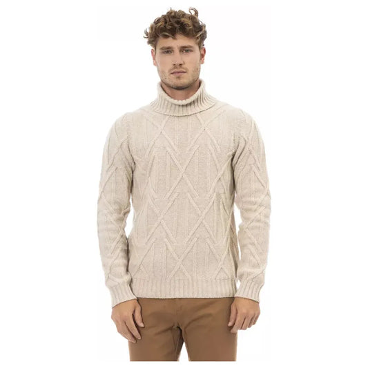 Alpha Studio Beige Turtleneck Sweater - Winter Elegance beige-merino-wool-sweater product-23402-799494872-60befc7b-38b.webp