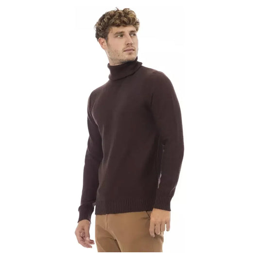 Alpha StudioMerino Wool Turtleneck Sweater - Elegant BrownMcRichard Designer Brands£129.00