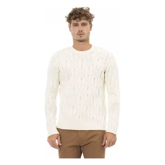 Alpha Studio Elegant Beige Crewneck Wool-Cashmere Sweater beige-wool-sweater-2 product-23439-562419377-1-9a409c94-642.webp