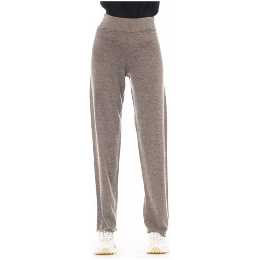 Alpha Studio Chic High-Waisted Alpaca Blend Trousers brown-nylon-jeans-pant product-23481-1092828136-6e065097-1bc.webp