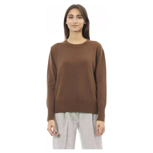Alpha Studio Cashmere Crew Neck Sweater in Rich Brown brown-cashmere-sweater product-23521-434656360-1-4cae76d3-728.webp