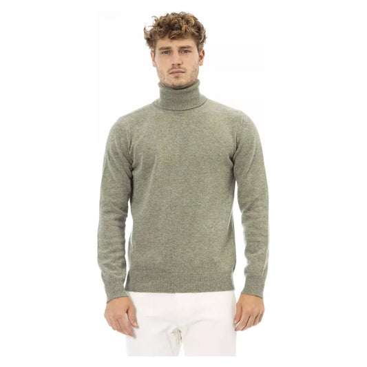 Alpha Studio Chic Turtleneck Woolen Sweater in Lush Green green-wool-sweater product-23571-1163904718-1-e0227fe6-fdb.webp