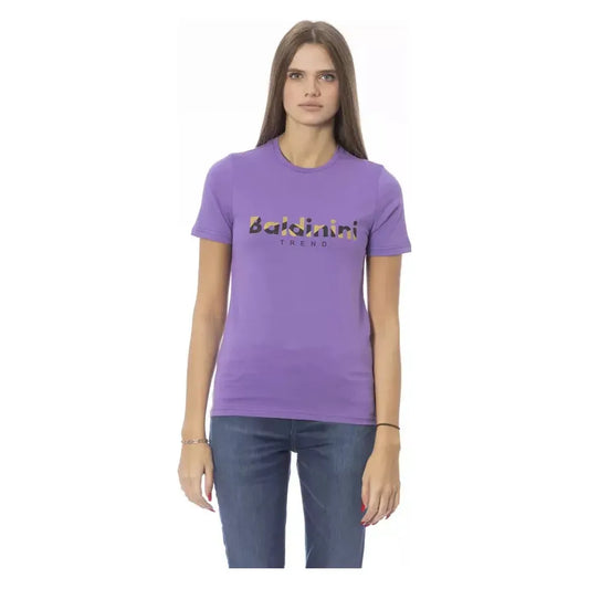 Baldinini Trend Chic Purple Crew Neck Cotton Tee purple-cotton-tops-t-shirt product-23909-816194184-2bfd5ea6-8d4.webp