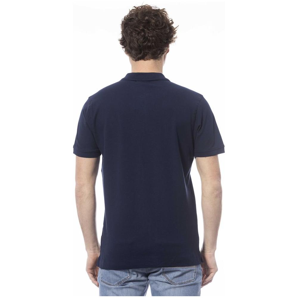 Invicta Elegant Blue Short Sleeve Polo Shirt blue-cotton-polo-shirt-14