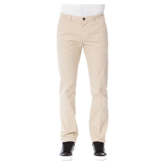 Trussardi Chic Beige Cotton Blend Trousers beige-cotton-jeans-pant-10