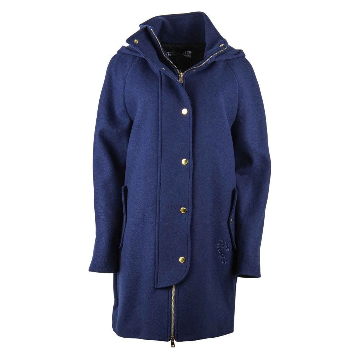 Love Moschino Elegant Blue Wool-Blend Coat with Golden Accents blue-virgin-wool-jackets-coat WOMAN COATS & JACKETS product-7638-170308386-48-0e81d433-809.jpg