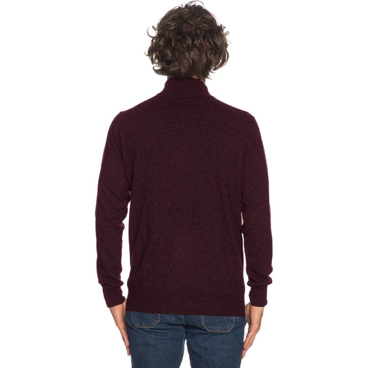 Refrigiwear Burgundy Wool-Cashmere Blend High-Collar Cardigan red-wool-sweater-2 product-8308-1766601325-11-a9fd44ea-2b9.jpg
