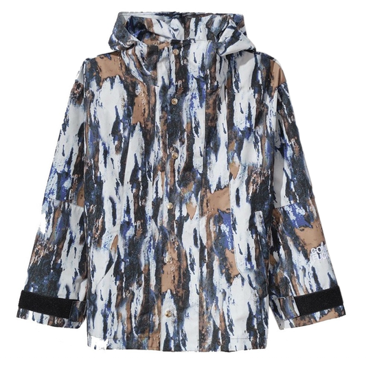 Comme Des Fuckdown Abstract Print Hooded Jacket in Multicolor multicolor-polyester-jacket-2