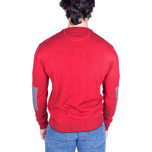 La Martina Chic Cotton Crew Neck Sweater with Embroidered Logo red-cotton-sweater-20 product-9361-405533473-6df675cd-e13.jpg