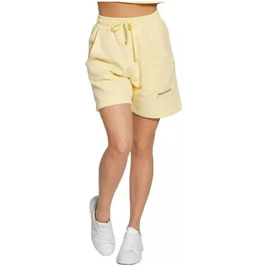 Hinnominate Chic Cotton Bermuda Shorts with Drawstring Waist yellow-cotton-short-2 product-9398-1541124422-34038866-23c.webp