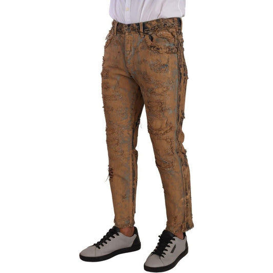 Dolce & Gabbana Authentic Distressed Denim Classic Trousers brown-distressed-cotton-regular-denim-jeans s-l1600-1-117-6489067d-4b2.jpg