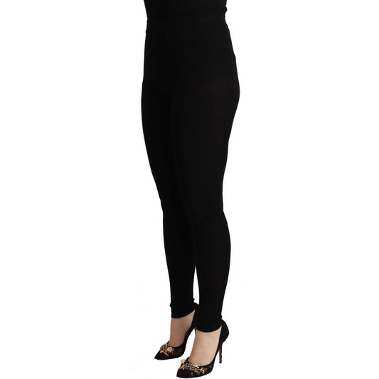 Dolce & Gabbana Black Cashmere Stretch Waist Tights Pants black-cashmere-stretch-waist-tights-pants-1 Jeans & Pants s-l1600-1-130-416fea7e-aa3.jpg