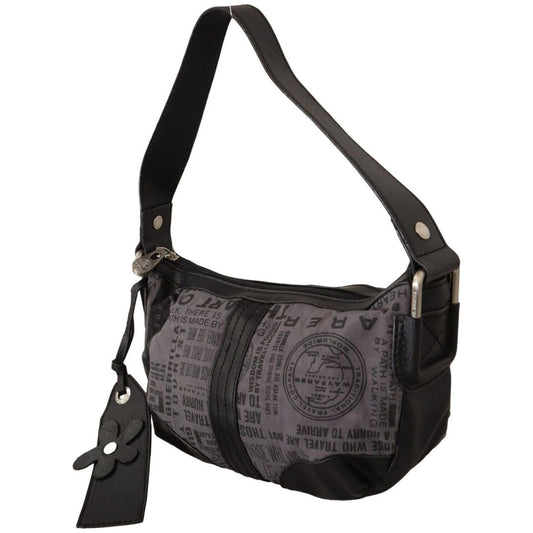 WAYFARER Chic Gray Fabric Shoulder Handbag gray-printed-handbag-shoulder-purse-fabric-bag Shoulder Bag