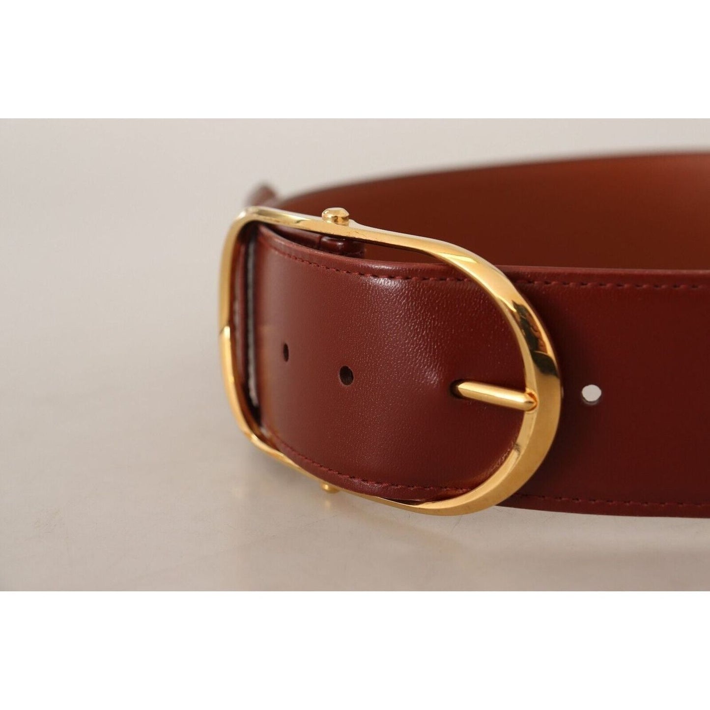 Dolce & Gabbana Elegant Gold Buckle Leather Belt brown-leather-gold-metal-oval-buckle-belt-8 s-l1600-1-294-a712a602-064.jpg
