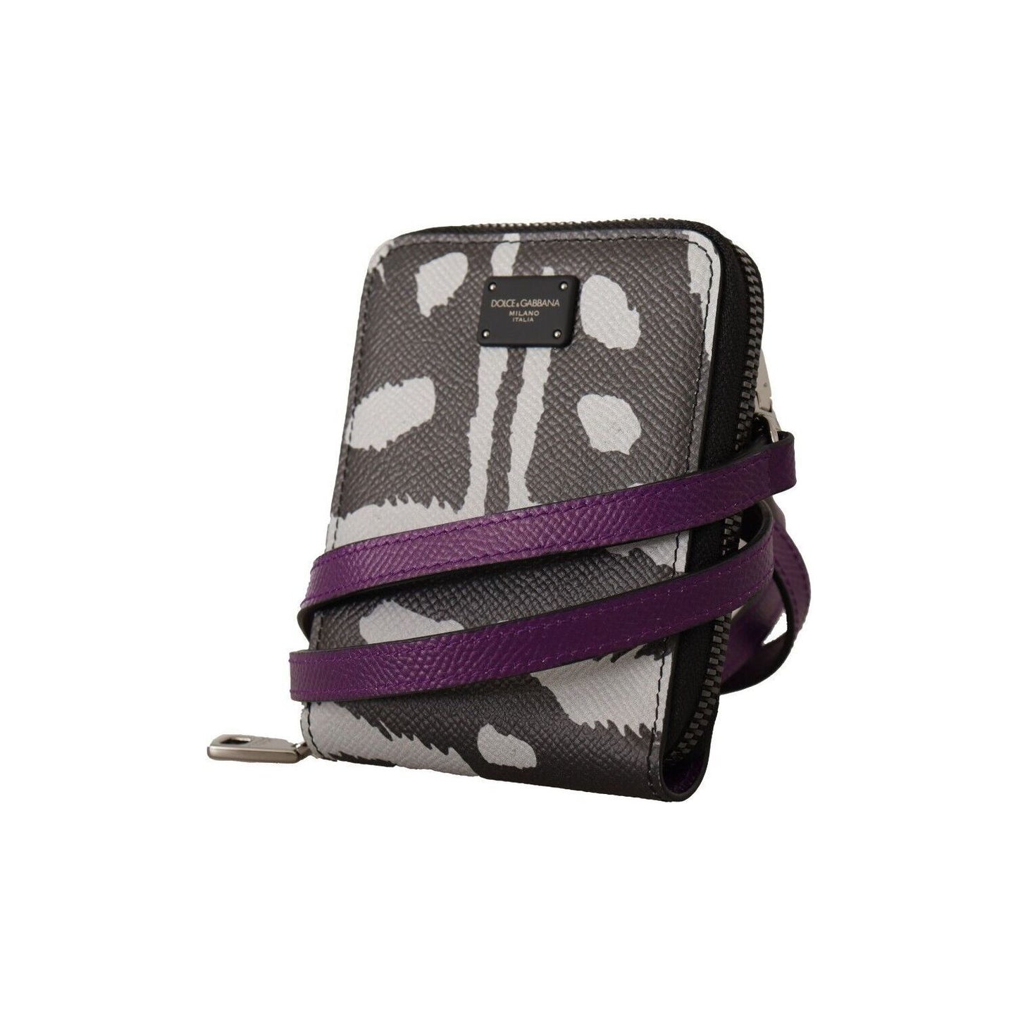 Dolce & GabbanaElegant Purple Leather Bifold Wallet with StrapMcRichard Designer Brands£449.00