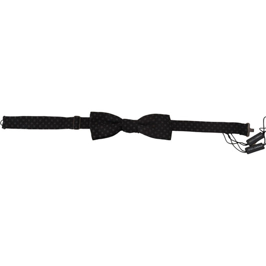 Elegant Silk Black Bow Tie for Men