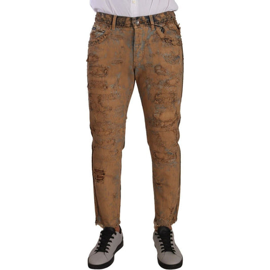 Dolce & Gabbana Authentic Distressed Denim Classic Trousers brown-distressed-cotton-regular-denim-jeans s-l1600-122-84a35b45-49a.jpg